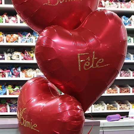 Ballon message coeur rouge énorme