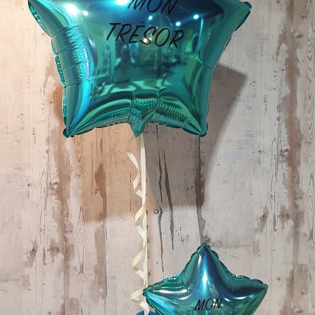 Ballon message étoile blue
